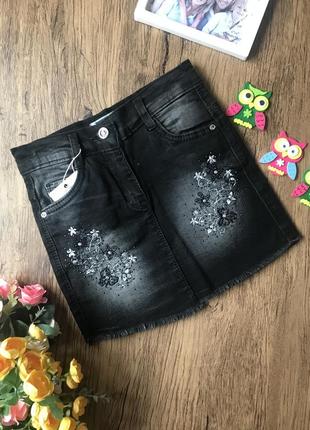 Джинсова дитяча спідничка для дівчаток. 2