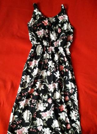 Платье макси сарафан в пол my hailys из вискозы в цветочный принт