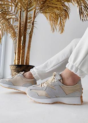 Жіночі кросівки new balance 327 blue cream