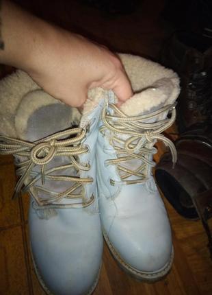 Зимние ботинки кожа и мех нат2 фото