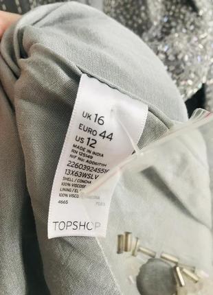 Topshop топ, блуза расшита вручную бусинами. размер l3 фото