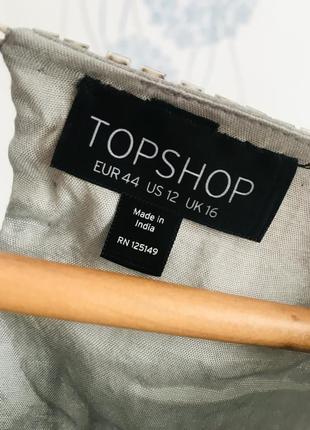 Topshop топ, блуза расшита вручную бусинами. размер l8 фото