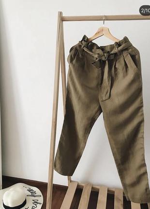 Льняные брюки штаны от н&м8 фото