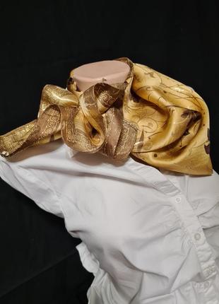 Золотистый шейный платок5 фото
