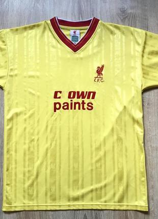 Чоловіча колекційна футбольна джерсі score draw liverpool fc 1985/1986 away bnwt
