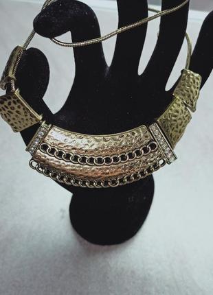 Розкішне намисто чокер зі стразами. кольє греція.