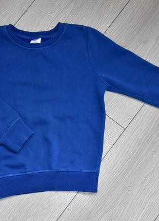 Детская синяя кофта пуловер свитшот на 4-5 лет f&f