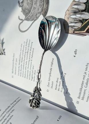 Серебряная ложка винтаж серебро 835 хильдесхаймская роза