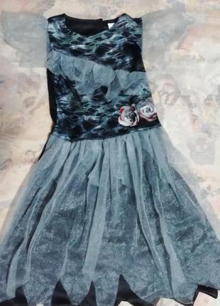 Карнавальна сукня відьми леді вамп на хеллоуїн на 7-10років1 фото