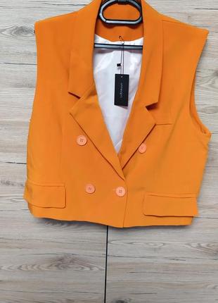 Женский оранжевый жилет, пиджак, кофта ohheygirl, 42-46