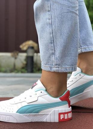 Puma cali🆕шикарные женские кроссовки🆕белые кожаные кеды пума🆕жіночі кросівки🆕на весну