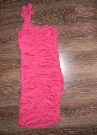 Нарядное розовое платье kikiriki размер м3 фото