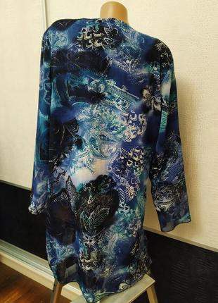 Шелковая туника удлиненная блуза eliza collection4 фото