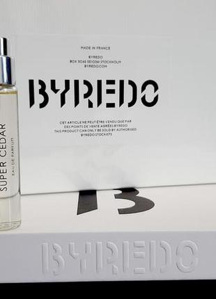 Byredo super cedar💥оригінал мініатюра travel tube неповна 9 мл ціна за 1 мл3 фото