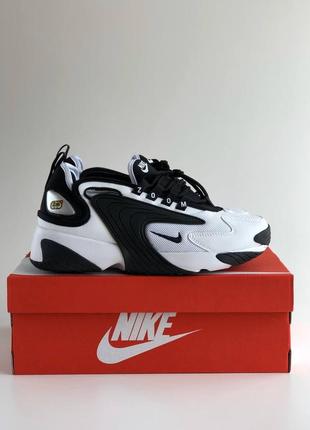 Мужские стильные весенние кроссовки nike air zoom 2k black&white