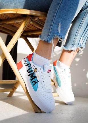 Puma cali red blue кросівки пума