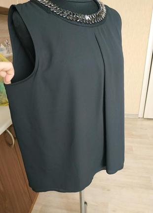 Блузка с бусами ,блуза ,майка р.50-523 фото