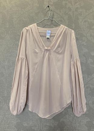 Шелковая  блуза французского премиального бренда patou, 100 % шелк.  размер 36, xs-s.2 фото
