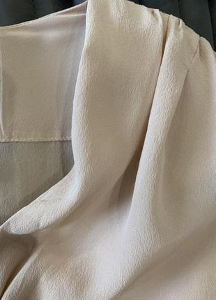 Шелковая  блуза французского премиального бренда patou, 100 % шелк.  размер 36, xs-s.3 фото