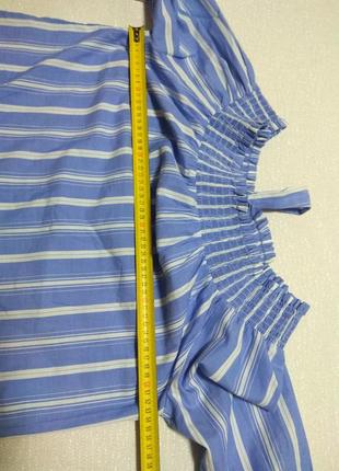 Полосатая блуза кофточка на плечах,блузка с открытыми плечами,кофта летняя8 фото