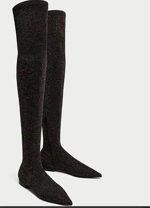Сапоги чулки zara