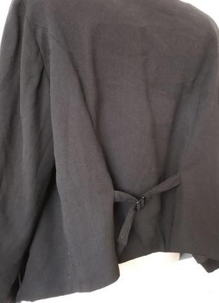 Черный оригинальный пиджак oxxy креативный каскад чорний піджак кофта кофточка5 фото