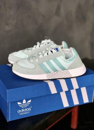 Женские кроссовки adidas marathon tech grey/mint