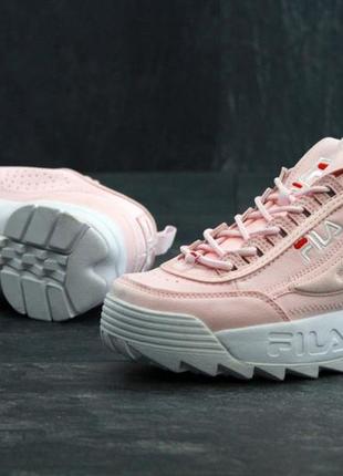 Fila disruptor ii pink розовые кроссовки5 фото