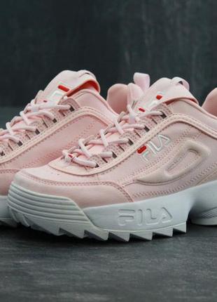 Fila disruptor ii pink рожеві кросівки6 фото