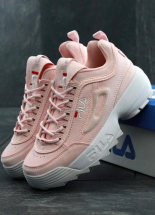 Fila disruptor ii pink розовые кроссовки