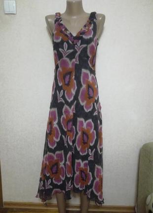 Платье шёлковое laura ashley, р.12