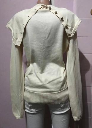 Молодежная кофта свитер джемпер кардиган женский бежевый р.46-482 фото