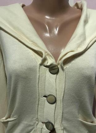 Молодежная кофта свитер джемпер кардиган женский бежевый р.46-484 фото