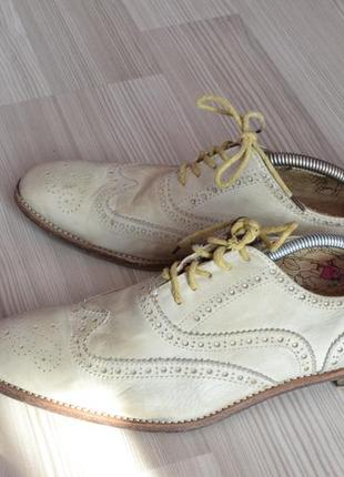 Шикарные ажурные кожаные мужские ботинки vero cuoio original-41,42р стелька 28см италия2 фото