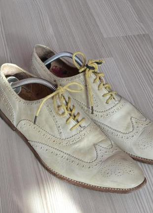 Шикарные ажурные кожаные мужские ботинки vero cuoio original-41,42р стелька 28см италия3 фото