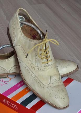 Шикарные ажурные кожаные мужские ботинки vero cuoio original-41,42р стелька 28см италия4 фото