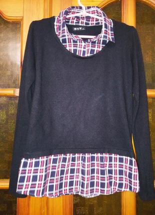 Рубашка-пуловер m&v женская, м/l, 48-50 р