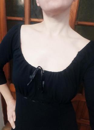 Блуза flame жіноча чорна в білизняному стилі з імітацією корсета,м, 46/48 р