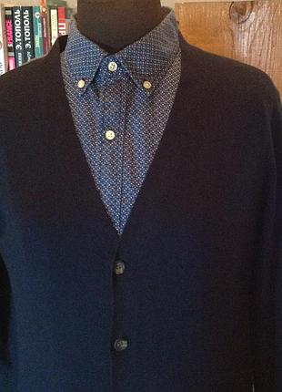 Натуральний, тонкий, двосторонній кардиган (кофта на гудзиках) бренду 21 men, р. 46-48