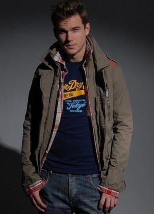 Мужская милитари хаки куртка superdry military jacket v102 фото