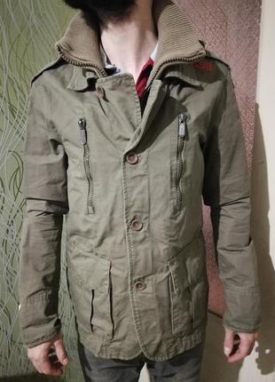 Чоловіча мілітарі хакі куртка superdry military jacket v103 фото