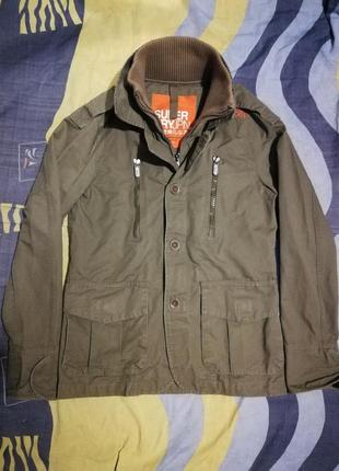 Мужская милитари хаки куртка superdry military jacket v105 фото