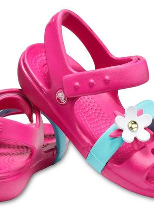 Дитячі босоніжки crocs keeley charm sandal, 100% оригінал