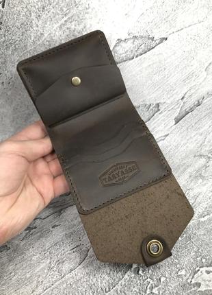 Шкіряний гаманець "lids" коричневий.2 фото