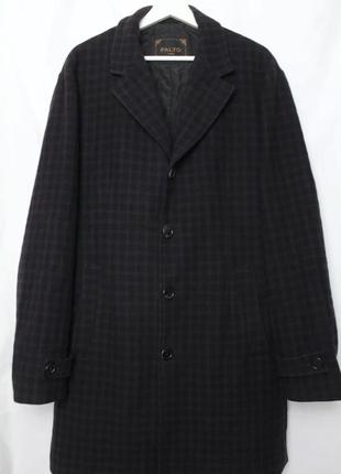 Paltò мужское итальянское шерстяное пальто в клетку zara man размер 54