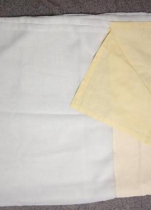 Ніжний тюль, гардини, органза + текстиль жовтого кольору7 фото