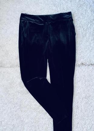 Шикарные новые чёрные велюровые брюки штаны классика next petite2 фото