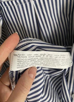 Zara новая рубашка в полоску оверсайз6 фото