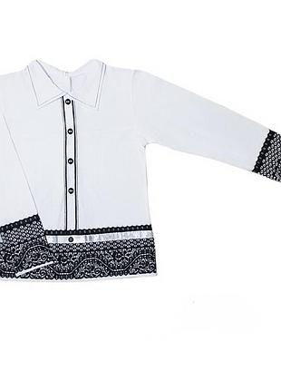 Блузка школьная с гипюром