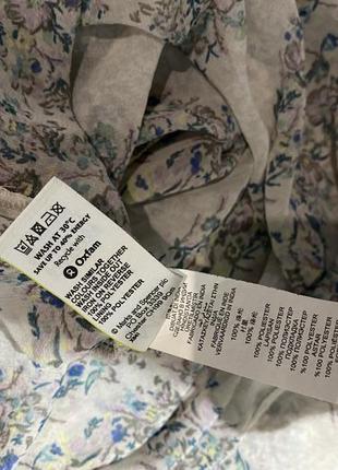 Винтажная стильная шифоновая блуза m&s indigo collection  made in india 🇮🇳2 фото